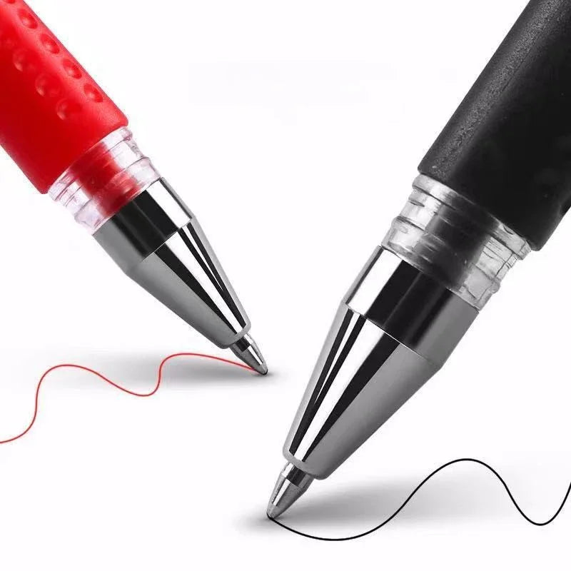 Caneta Rollerball com Tinta Gel, Material de Escritório, Cores da Tinta: Preta, Azul e Vermelha, Ponta Esferográfica 0,5mm, Ideal para Estudantes e Alunos.