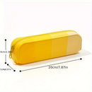 Estojo de lápis de silicone moderno (1 unidade), bolsa de papelaria multicolorida, nécessaire portátil para maquiagem, organizador de material escolar durável com zíper.