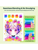 Conjunto de Marcadores Artísticos com 60 peças, Canetas Pincel Aquareláveis para Estudantes, Marcadores de Ponta Dupla à Base de Óleo para Estudantes de Arte