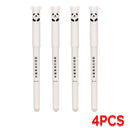 Conjunto de 4 canetas de gel apagáveis com desenhos fofos de urso e porco. Canetas kawaii para material escolar, ideais para escrever, fazer anotações e usar em diários. Presente perfeito para crianças.