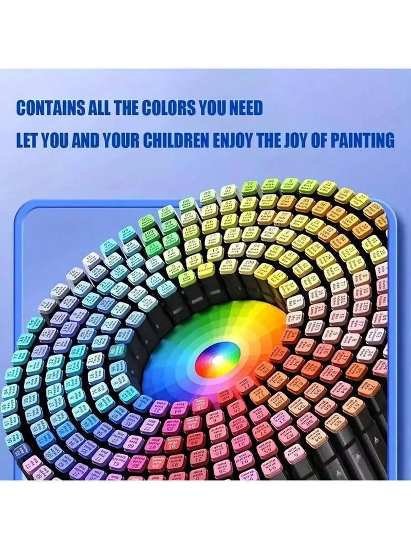 Conjunto de Marcadores Artísticos com 60 peças, Canetas Pincel Aquareláveis para Estudantes, Marcadores de Ponta Dupla à Base de Óleo para Estudantes de Arte