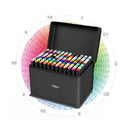 Conjunto de Marcadores Artísticos com 60 peças, Canetas Pincel Aquareláveis para Estudantes, Marcadores de Ponta Dupla à Base de Óleo para Estudantes de Arte