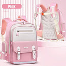 Mochila escolar infantil ergonômica de grande capacidade para meninas e meninos do ensino fundamental e médio.