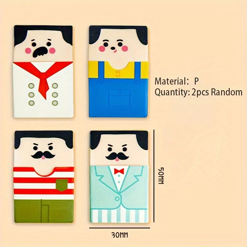 2 unidades de apagador de cabelo aleatório, apagador inteligente para ficar acordado até tarde, material escolar para estudantes carecas