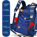 Mochila escolar infantil ergonômica de grande capacidade para meninas e meninos do ensino fundamental e médio.