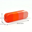 Estojo de lápis de silicone moderno (1 unidade), bolsa de papelaria multicolorida, nécessaire portátil para maquiagem, organizador de material escolar durável com zíper.