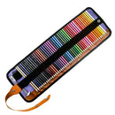 Conjunto de 50 lápis de cor com estojo de lona enrolável. Lápis artísticos profissionais para colorir, desenhar e esboçar. Perfeitos para estudantes.